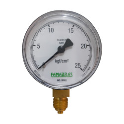MANÔMETRO 62 RETO CX A/C 0/25KG R1/4 BSP - FAMABRAS