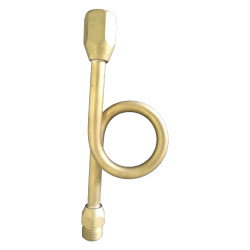 TUBO SIFÃO TROMBETA LATÃO ROSCA 1/2' BSP FEMEA X 1/2'BSP MACHO