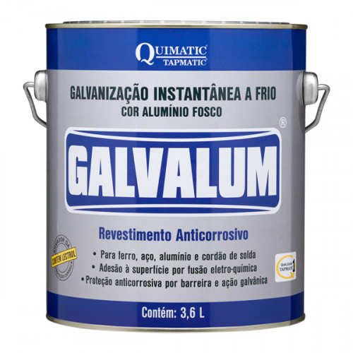 GALVANIZAÇÃO ALUMINIZADA A FRIO GALVALUM 3,6L - QUIMATIC TAPMATIC 
