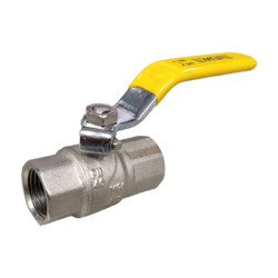 VÁLVULA ESFERA MONOBLOCO PN40 1/2' NPT PP LF TP AL. AMARELA - MGA