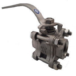 VÁLVULA ESFERA TRIPARTIDA S1000 3/8' BSP PP TI CF8/304 TP - MGA