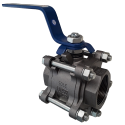 VÁLVULA ESFERA TRIPARTIDA S1000 1' NPT PP WCB AC/HC TR - MGA