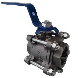 VÁLVULA ESFERA TRIPARTIDA S1000 1.1/4' NPT PP WCB AC/HC TR - MGA