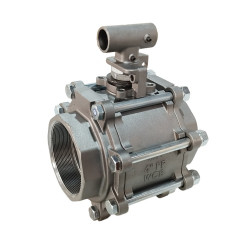VÁLVULA ESFERA TRIPARTIDA S1000 4' BSP PP WCB AC/HC TR ALAVANCA TUBO - MGA