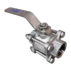 VÁLVULA ESFERA TRIPARTIDA 1000 PSI TI 304 PP TP 1/2' BSP - MIPEL