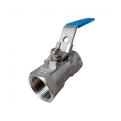 VÁLVULA ESFERA MONOBLOCO INOX 304 150LBS PR TP 3/8' C/ TRAVA P/ CADEADO