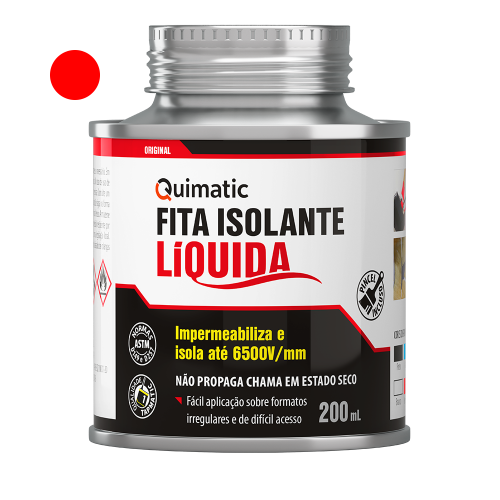 FITA ISOLANTE LIQUIDA VERMELHA 200ML QUIMATIC TAPMATIC