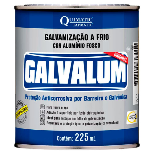 GALVANIZAÇÃO ALUMINIZADA A FRIO GALVALUM 225ML - QUIMATIC TAPMATIC