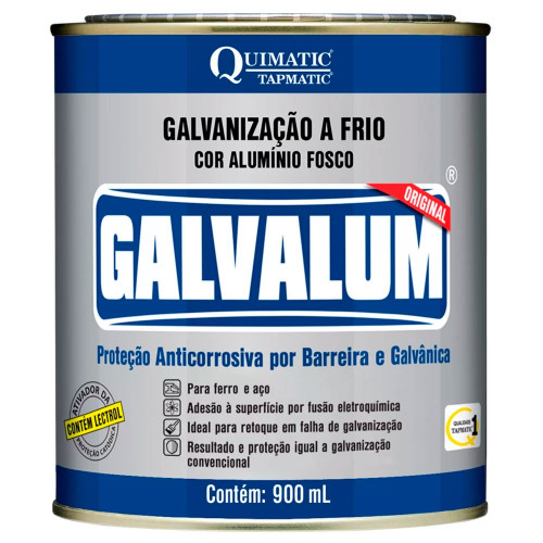 GALVANIZAÇÃO ALUMINIZADA A FRIO GALVALUM 900ML - QUIMATIC TAPMATIC