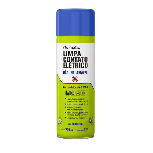 LIMPA CONTATO ELÉTRICO NÃO INFLAMÁVEL 300ML SPRAY - QUIMATIC