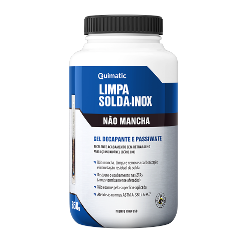 LIMPA SOLDA INOX GEL DECAPANTE 850G - QUIMATIC TAPMATIC