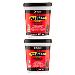 SOLDA A FRIO PLASTEEL MASSA 1:1 450GR PM1 - QUIMATIC TAPMATIC