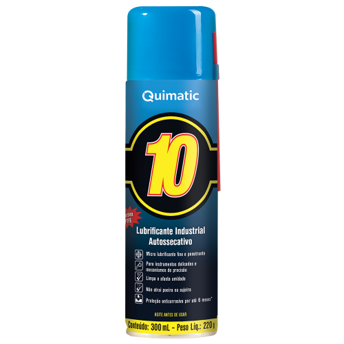 LUBRIFICANTE INDUSTRIAL SPRAY 300ML QUIMATIC 10