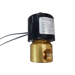 VÁLVULA SOLENÓIDE, 2 VIAS, NF, 1/8', 220V / 13W COD.13592 NPT - THERMOVAL