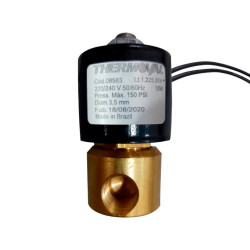 VÁLVULA SOLENÓIDE 2 VIAS NF 1/4' NPT 220V COD. 08583 - THERMOVAL