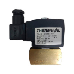 VÁLVULA SOLENÓIDE 2 VIAS NF 1/4' 12VCC 0-800PSI COD. 13311 THERMOVAL