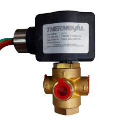 VÁLVULA SOLENÓIDE 3/2 VIAS NA 1/4' 110V 23848 - THERMOVAL
