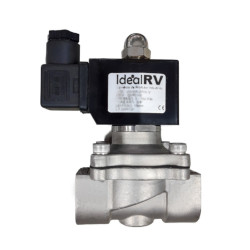 VÁLVULA SOLENÓIDE INOX 1/2' BSP 2VIAS NF 220VCA - IDEAL RV